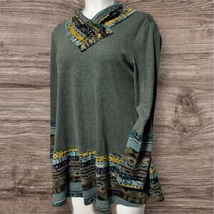 Miusey Women's Long Sleeve Western Tunic Size M